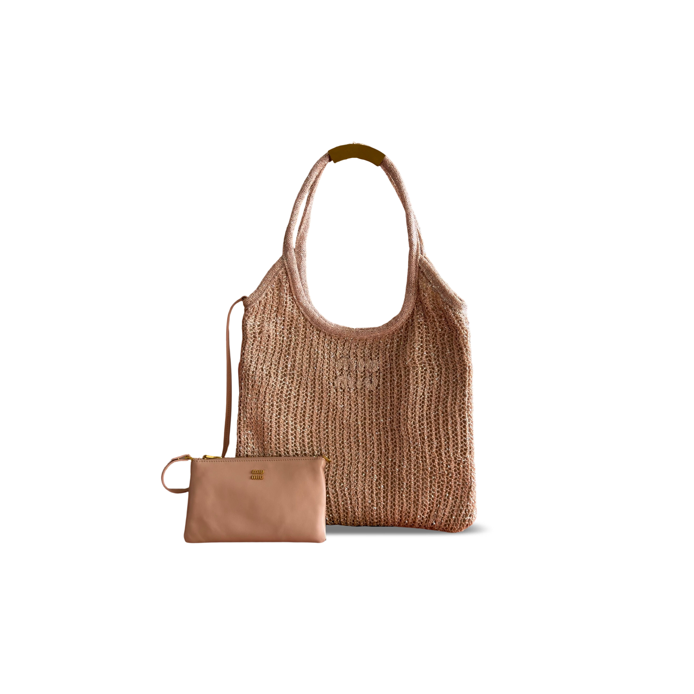 MIU MIU IVY SEQUIN MESH BAG 5BG231 (40*35cm)